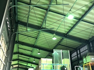 倉庫内照明 LED化工事 施工前2