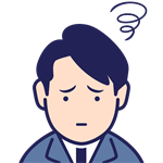 悩んでいる・困っている男性のイラスト