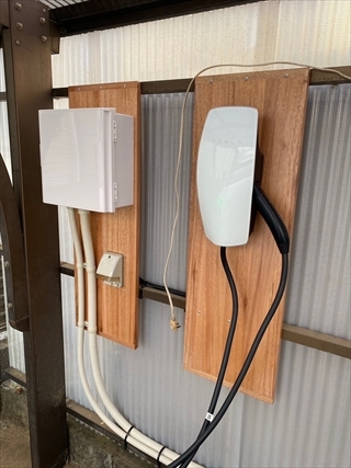 増渕電気 テスラウォールコネクター設置工事1