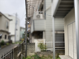 茨城県取手市 引込ポール建替え工事1