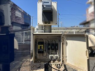 茨城県守谷市　EVコンセント（電気自動車充電コンセント）設置、単三切替工事1