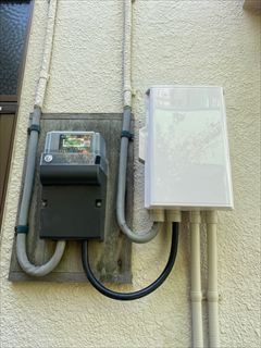 家庭用EVコンセント工事センサーライト工事6