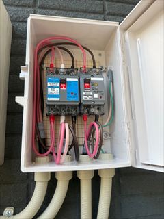 テスラウォールコネクタ設置工事3