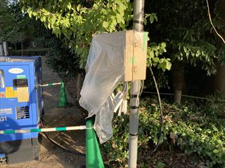 茨城県守谷市　お祭り電源工事