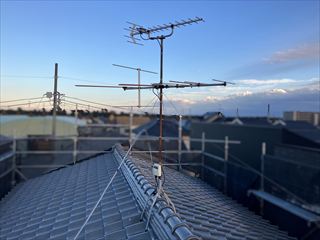 茨城県守谷市　家庭用BSアンテナ設置工事