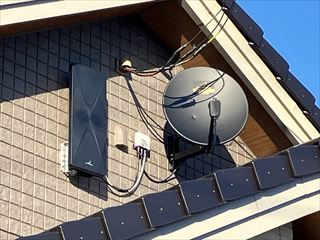 茨城県常総市　家庭用BSアンテナ設置工事