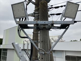 茨城県つくば市 オフィス用駐車場照明、室内照明LED化工事