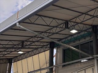 千葉県市川市 オフィス用防犯カメラ設置、屋外照明交換工事