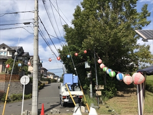 茨城県守谷市　お祭り電気工事3