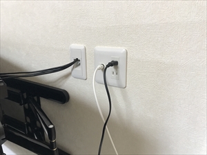 液晶テレビ壁掛け工事 施工例 茨城県つくば市