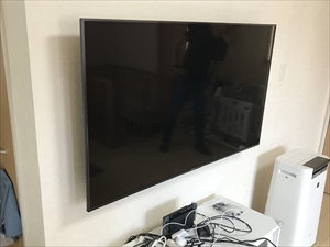 液晶テレビ壁掛け工事 施工例 茨城県つくば市