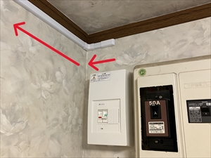 茨城県牛久市　エアコン交換＋専用コンセント設置工事1
