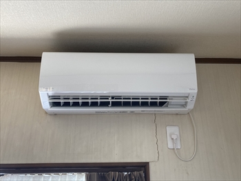茨城県常総市　エアコン設置工事1