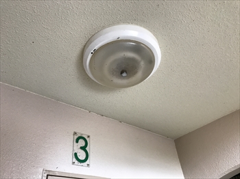 千葉県我孫子市　マンション共有灯交換工事2