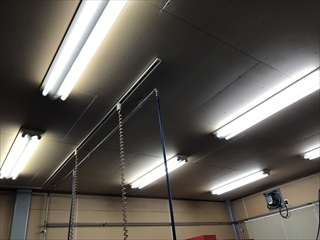 千葉県野田市　工場照明LED化＋有圧扇交換工事2