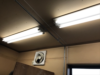千葉県野田市　工場照明LED化＋有圧扇交換工事5